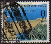 z vendido ESPAÑA 1973 2128 Sello XI Congreso de la Comisión Internacional de Presas Presa de Iznajar usado Espana Spain Espagne Spagna Spanje Spanien 